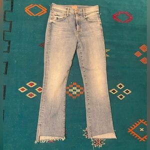 Mother Denim. Insider Crop Step Frey in wash You Can Dig It size 25